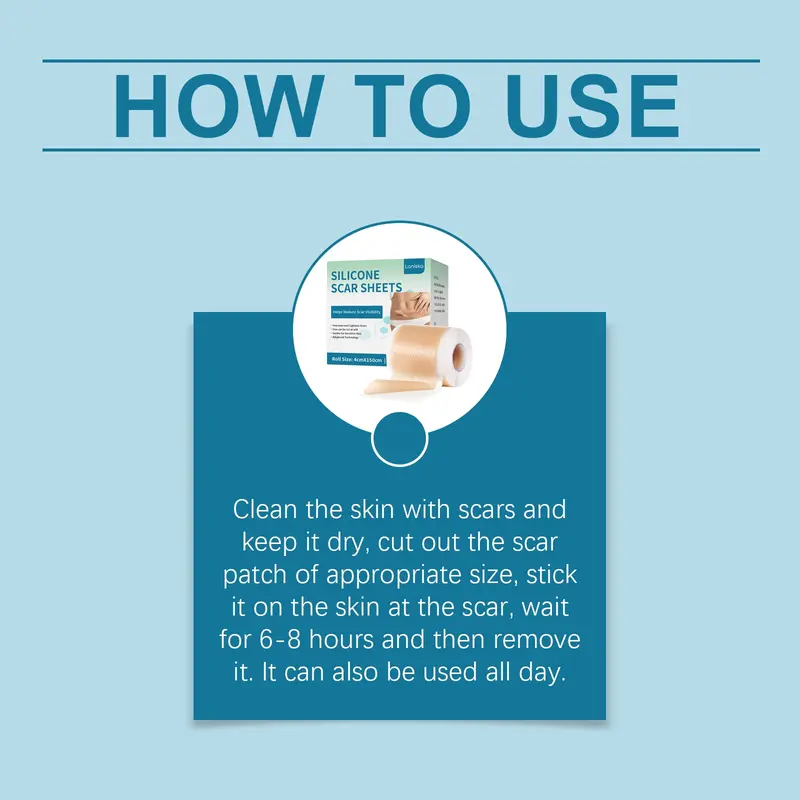 Product Introduction of Silicone Scar Sheets, 1 Roll/2 Rolls Gentle Hydrating Skin Care Patches, Breathable Body Care Products, Ideal for All Skin Types, Scar Tape For Facial Lines, Scarbandages 19