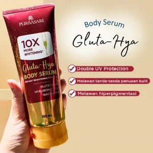 COD PURBASARI GLUTA HYA BODY SERUM 10X Lebih Mencerahkan Double UV Protection Melawan Penuaan & Hiperpigmentasi 180 mL