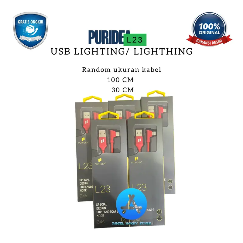PURIDEA L23 CABLE CHARGER | KABEL CHARGER LIGHTNING | LIGHTING | RANDOM