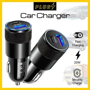 [COD] PLUGS Car Charger Fast Charging Colokan Mobil 2 Ports QC 3.0 Charger Mobil