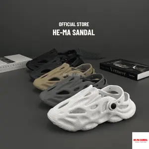 Sandal Sepatu Scream Pria EVA Anti Slip 981M Hema Size 39-44 Hitam Putih
