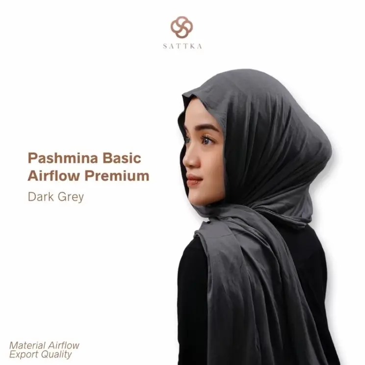 Pashmina Airflow Premium Sattka / Adem lentur Ringan 6