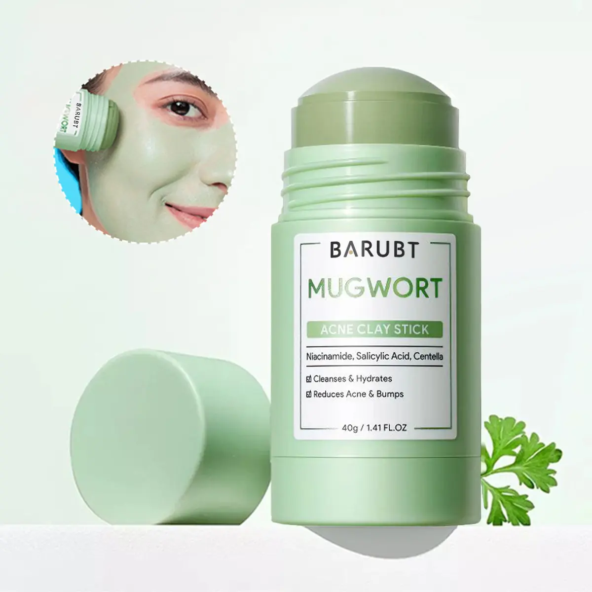 Mud Facial Mask Stick Deep And Gentle Cleaning Blackhead Removing Repairing Facial Care Mud Mask (Wormwood Mud Stick) Skincare Daily Delicate Sensitive