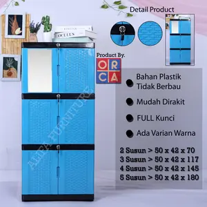 (BISA COD) ORCA Lemari Pakaian Baju Plastik Murah Minimalis Furniture
