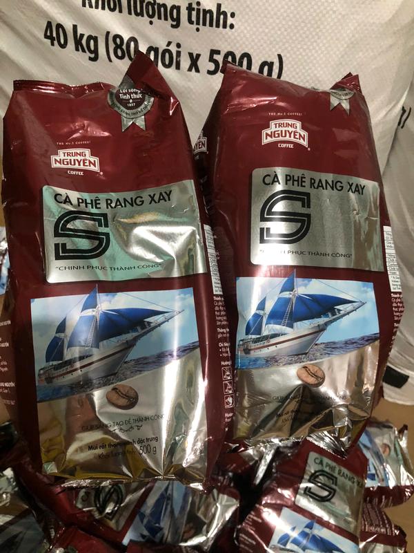 (1kg= 2 túi 500g) Cafe S Chinh phục, cà phê trung nguyên, cà phê pha phin TNS01