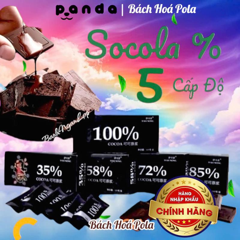Socola Thanh Đen Ít Đường Nguyên Chất Chocolate 100% Socola Dubai