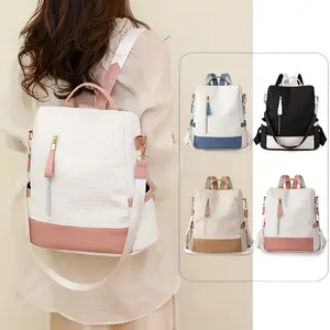 BISA COD Tas Ransel Wanita Serbaguna Tas Gendong Kulit Sintetis Motif Embos Multifungsi Anak Perempuan Tas Punggung Wanita Tas Sekolah Anak SD Smp Fashion Terbaru Termurah Backpack