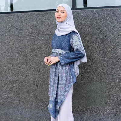 TUNIK ETNIK BATIK MIDI DRESS ZELMIRA SILK PREMIUM B710