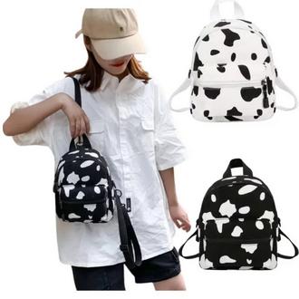 Tas Ransel Mini Anak-Anak Motif Sapi Sablon Tanpa Gantungan Boneka - Fashion 4