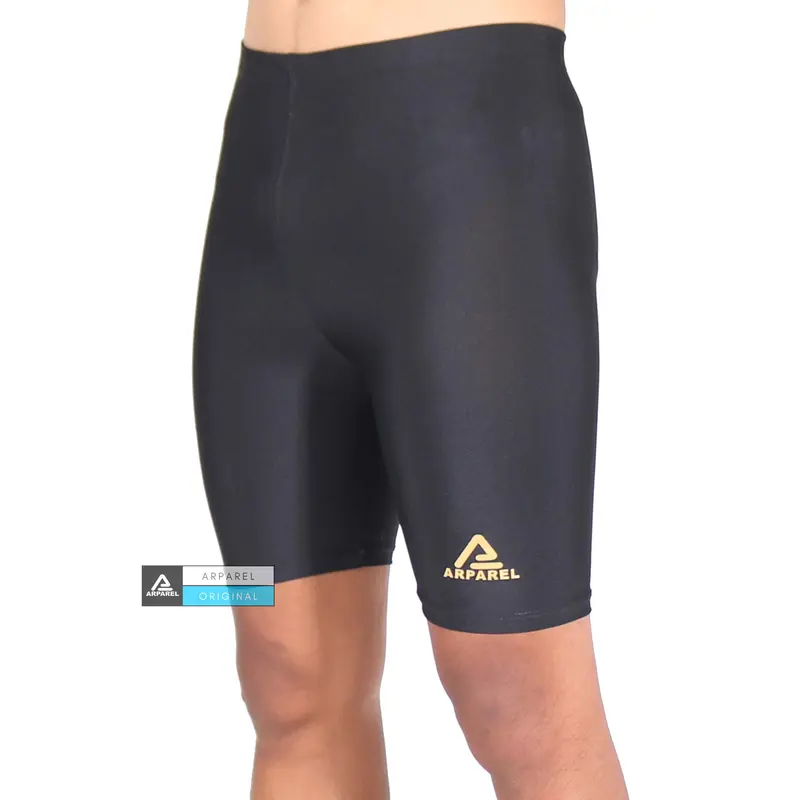 Celana Legging Pria / Celana Olahraga Pria Short Pants Black Gold Arparel sport Pendek sot 0