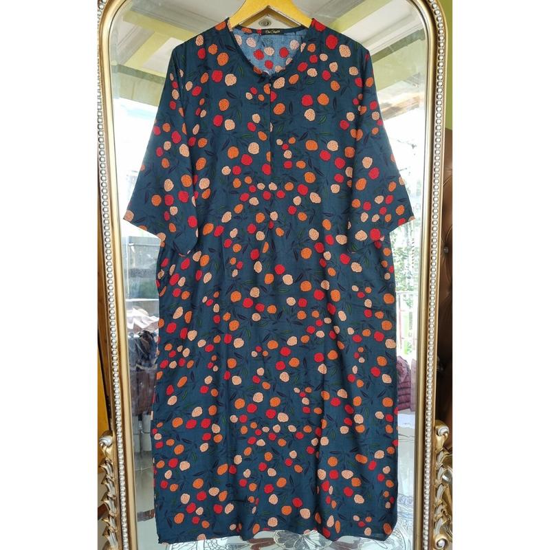 Daster Kekinian Rayon Motif Lengan 3/4 Ld 120 Busui friendly 8