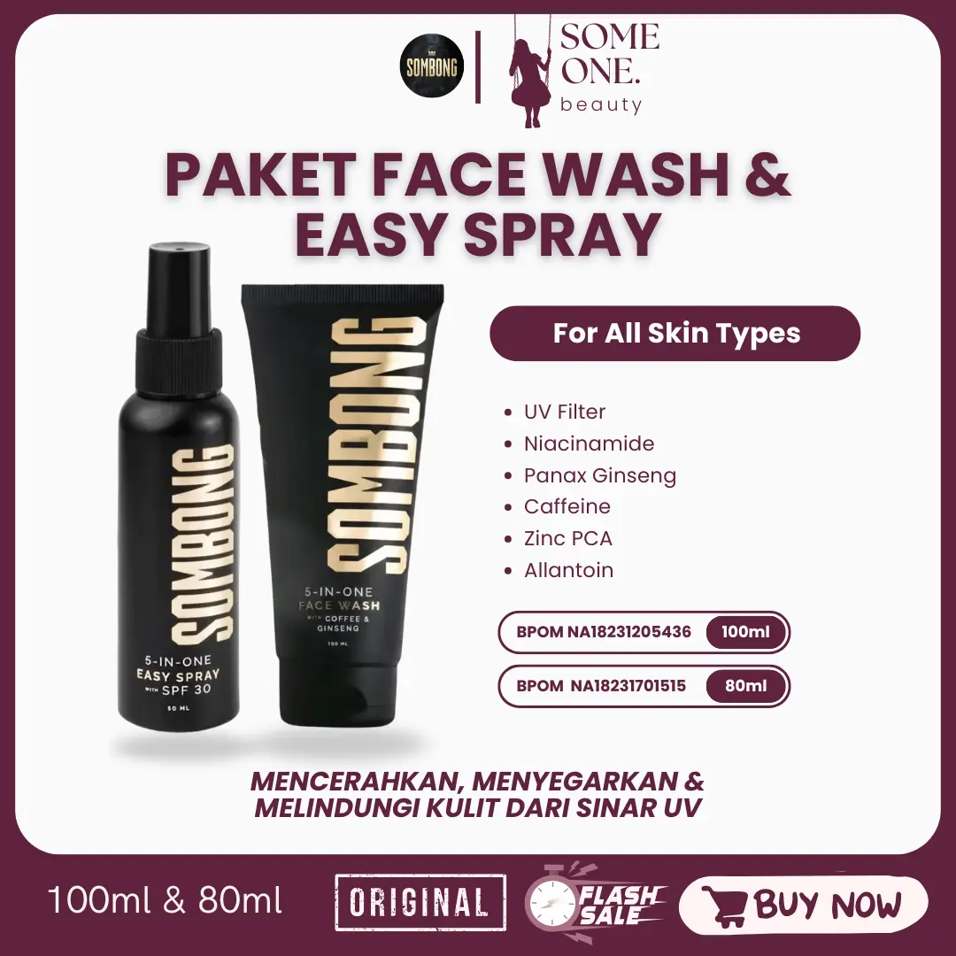 PAKET {FACE WASH & EASY SPRAY} SOMBONG