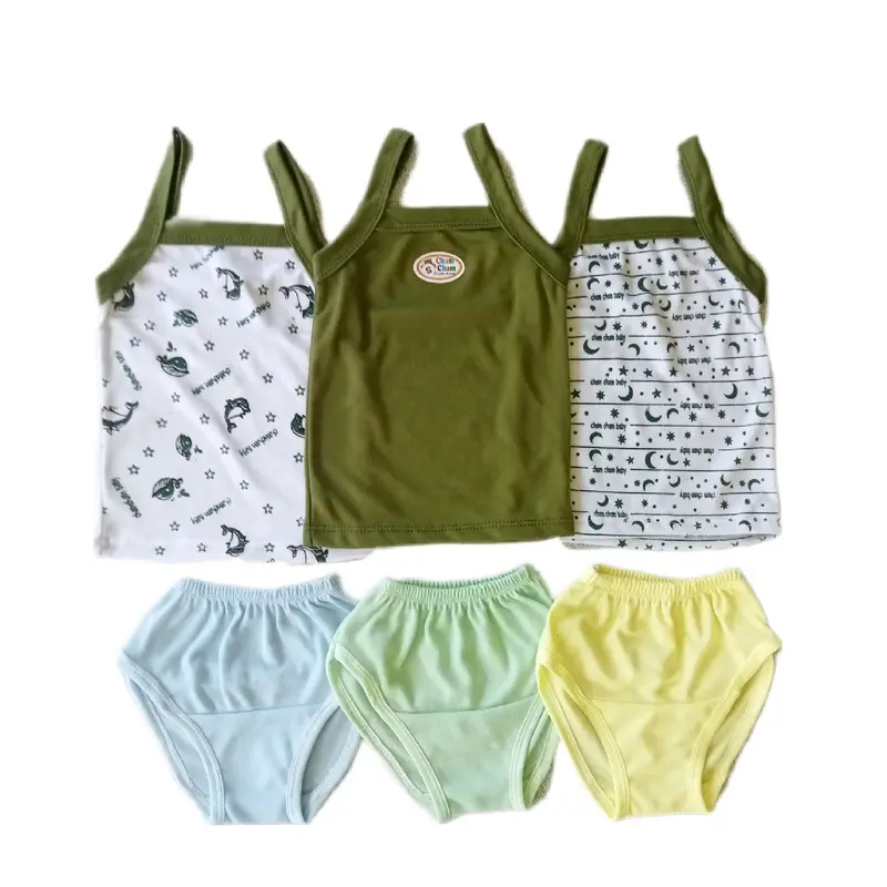 Paket Set Baju Dalam dan Celana Dalam Anak Perempuan dengan Tangtop dan CD - Fashion PE Double (3pcs tangtop+3pcs cd) Pakaian 4