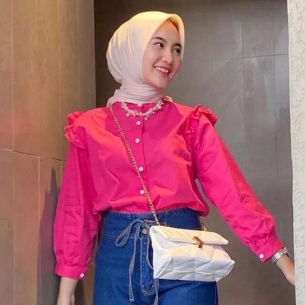 Mini Ruffle / fuschia / claire top / hara ruffle / ARA BLOUSE/ YURIM BLOUSE 0