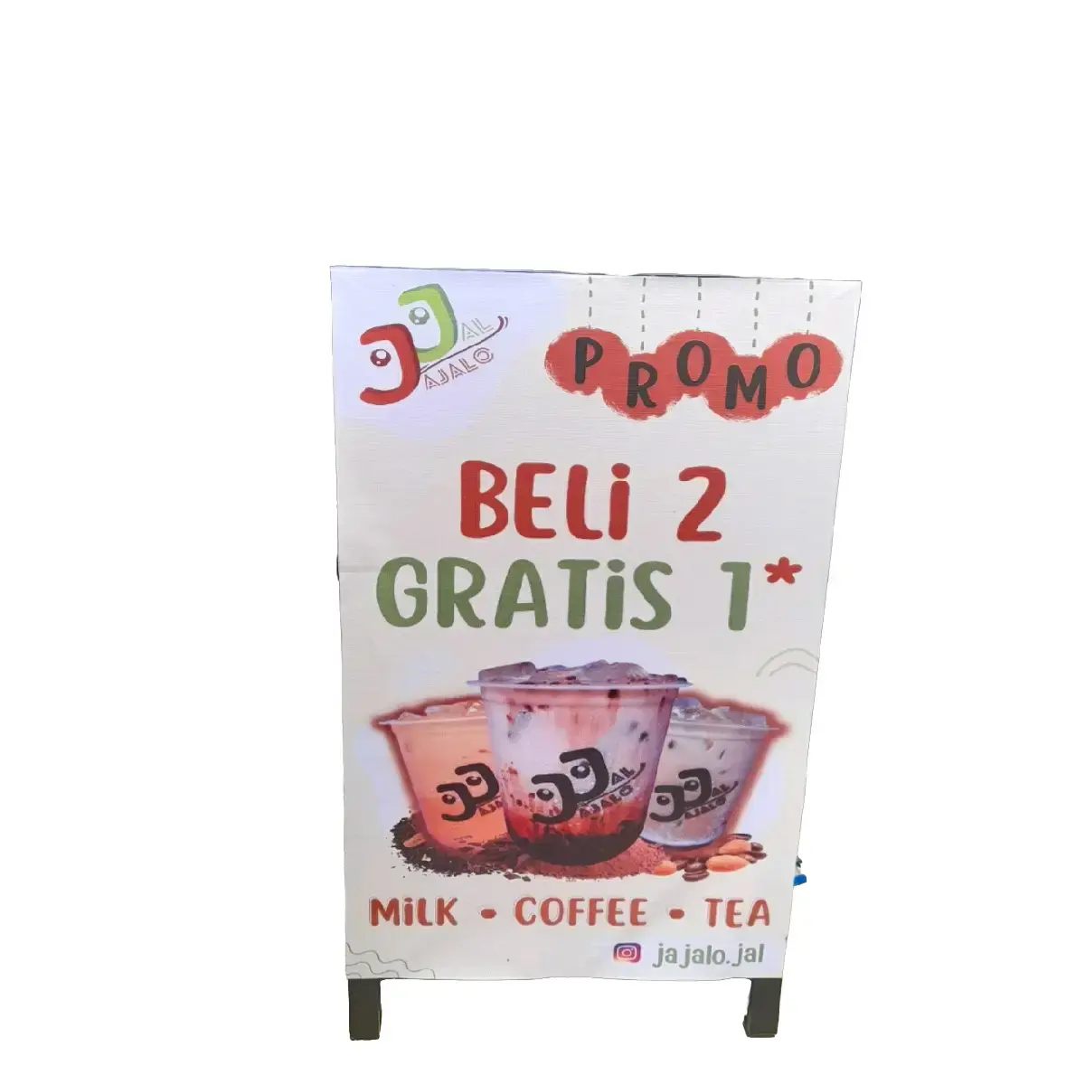 standing banner / papan iklan / standing banner besi / frame spanduk Hitam