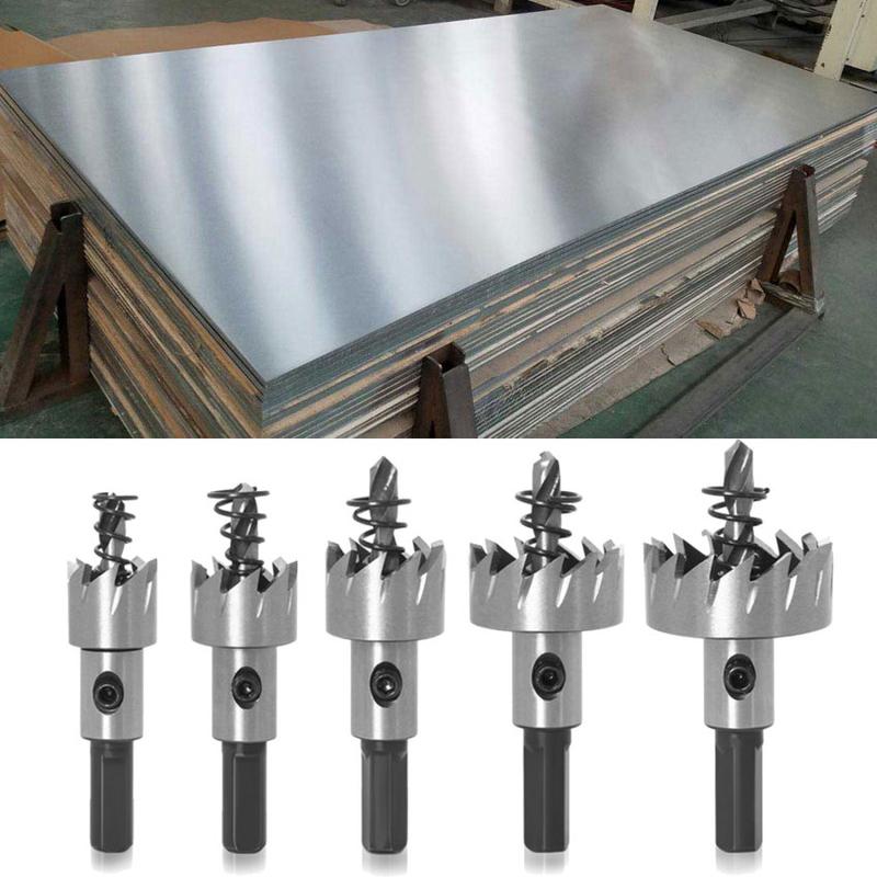 Product Introduction of High-speed Hacksaw Tooth Hole Opener Aluminum Plate Iron Plate Punching Hole Natural Color Drill Bit 16-30mm Tool Set 28