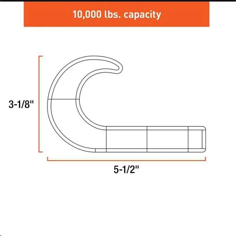 Towing Hook Towing Mobil 10000lbs Car Kait Trailer Sepotong Lidah Kait Traksi Mobil 3