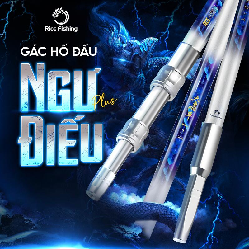 Gác hố đấu NGƯ ĐIẾU PLUS RICE FISHING carbon cao cấp 24T KK-70