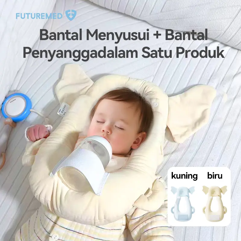 【FREE SARUNG DAPAT DIBONGKAR】FUTUREMED Bantal Menyusui Bayi, Nyaman & Lembut, Anti Gumoh, Mendukung Posisi Menyusui yang Ideal