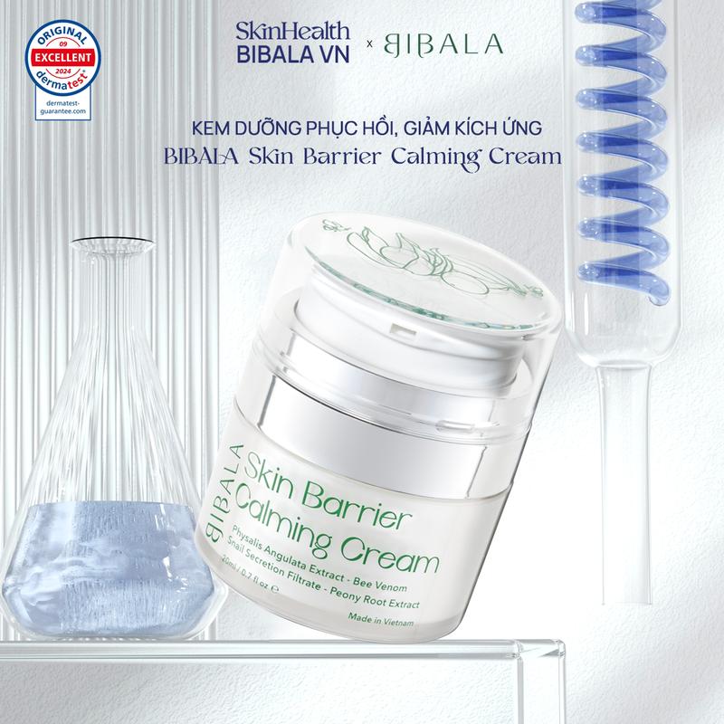 Kem dưỡng phục hồi, giảm kích ứng BIBALA SKIN BARRIER CALMING CREAM 20G. kem dưỡng bibala hỗ trợ làm dịu nhanh, dưỡng ẩm sâu, giảm đỏ rát (phù hợp cho da sau peel)