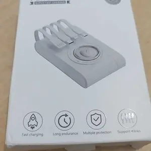 Q254 Power Bank 30000mAh good quality Charger for Samsung iPhone  Android Type-C 4 USB Powerbank powerbank type Baterai Controller Plastik