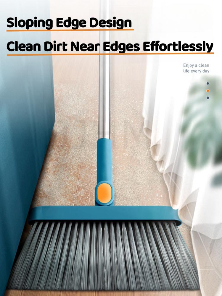 Product Introduction of SG Seller READY STOCK Rotatable Broom and Wind Proof Dust Pan with Broom Comb Broom Set Non-Stick Broom Magic Wiper Set Steel Comfortable Light Plastic 6