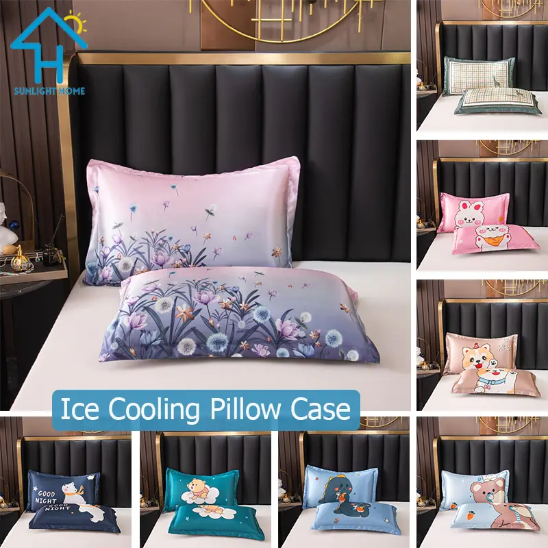 SUNLIGHT HOME 1PCS Cooling Pillow Case,Multi-pattern Pillowcase,Breathable Pillow Cover