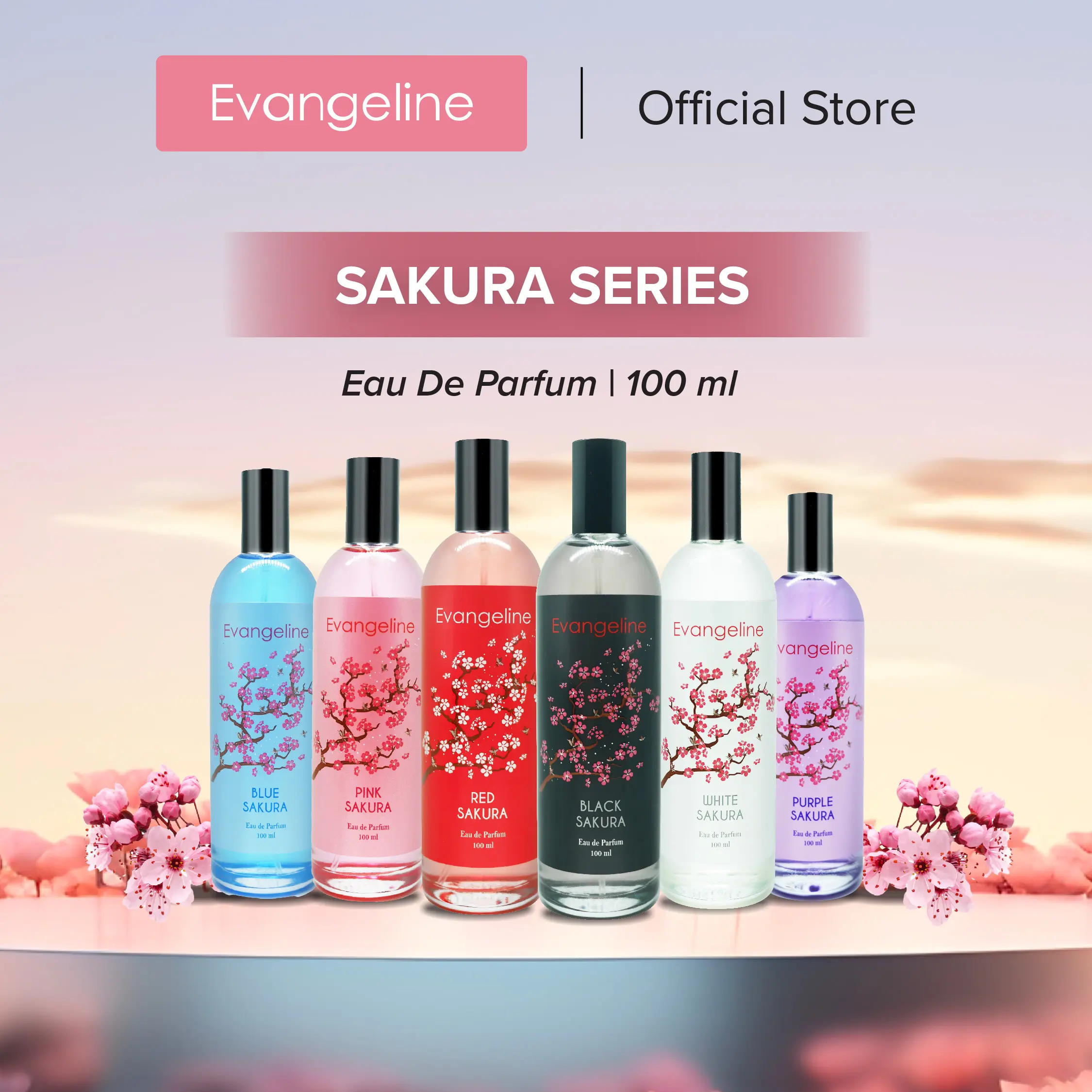 Evangeline Sakura Series Eau De Parfum 100 ML | Wangi Tahan Lama - Wangi Mewah
