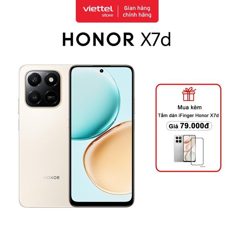 Điện Thoại HONOR X7d 8GB+256GB Chính hãng | Pin 6500mAh | Camera 108MP