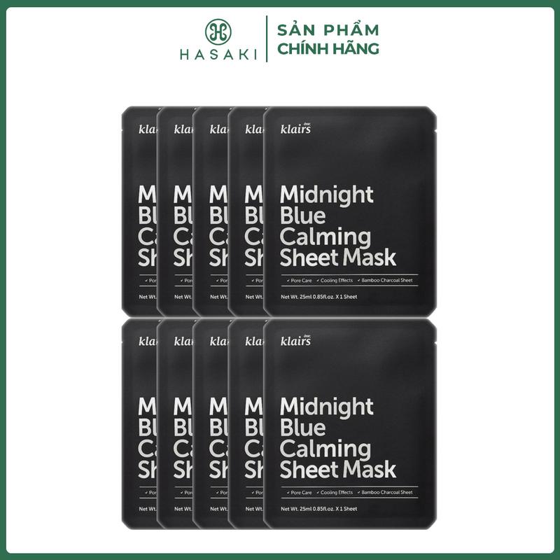  Combo 10 Mặt Nạ Klairs Làm Dịu Da & Kiểm Soát Dầu Nhờn 25ml | HASAKI BEAUTY 