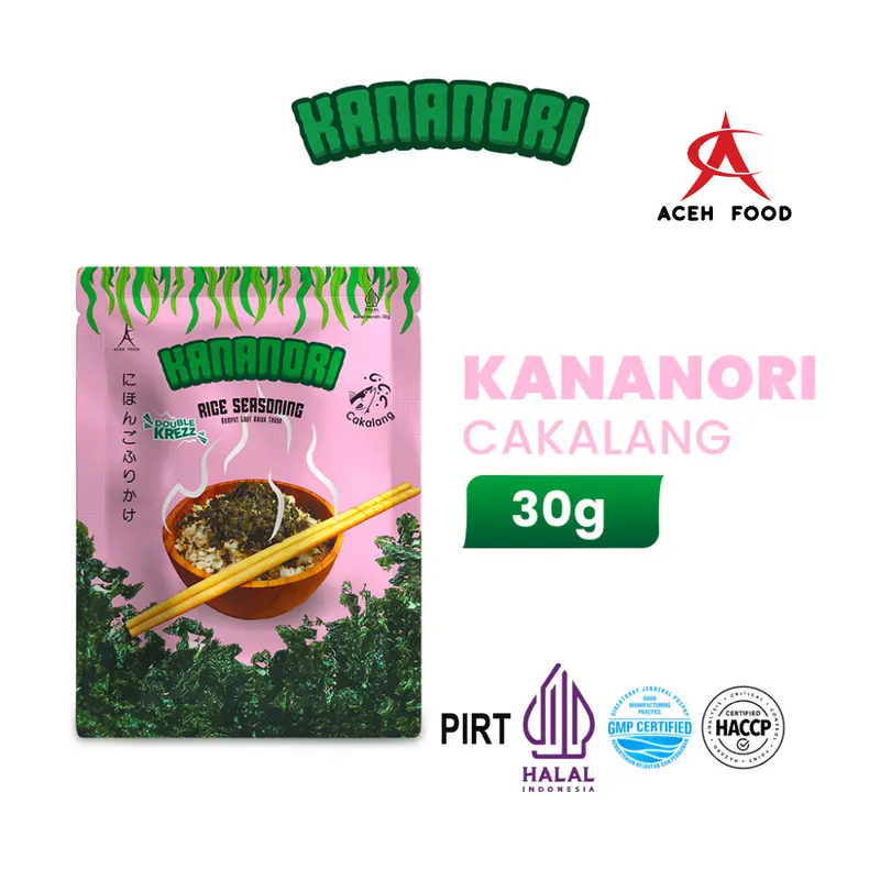 Snack Kananori Furikake Rice Seasoning Rumput Laut Tabur Cakalang Kriuk 30 gr | Seaweed Nori Crispy | Cemilan Gurih Renyah | Halal PIRT | Makanan Ringan Praktis untuk Nasi, Bento, Sup, Anak Kos, Keluarga, Bekal Sekolah, Oleh-oleh, Camilan Enak | Aceh Food 2
