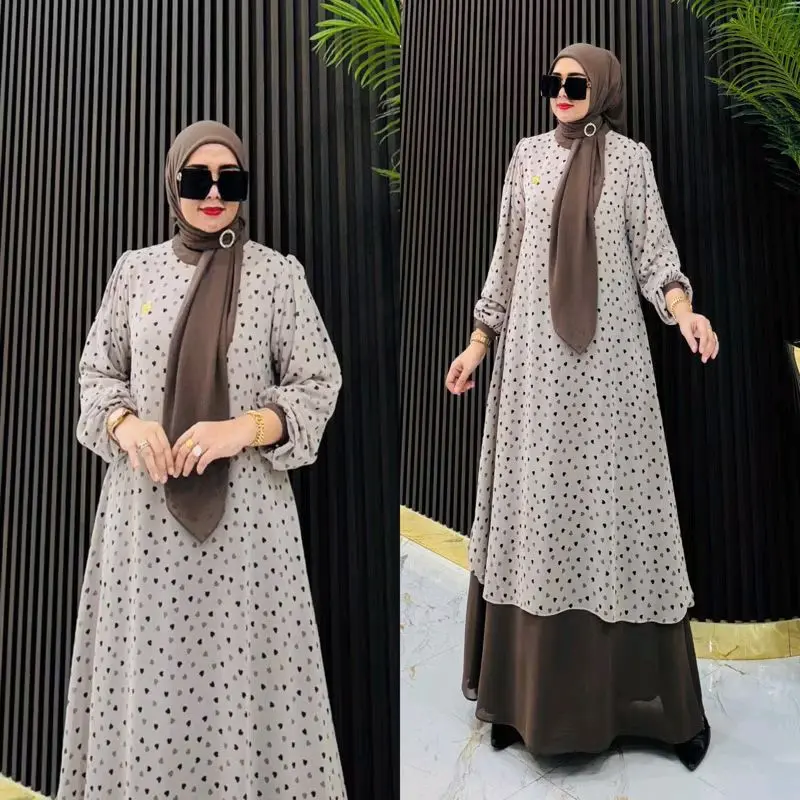 COD DRESS MELAYU  ELIS LEBEL SET HIJAB SEGIEMPAT GAMIS PESTA MOTIF MEWAH ELEGAN