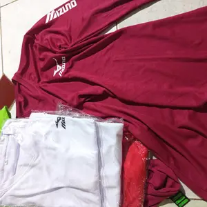 Baju Sport Olahraga Wanita Lengan Panjang Atasan Kaos Running Lari Gym Senam Zumba Sepeda Bulutangkis Sporty Muslim Hitam Setelan