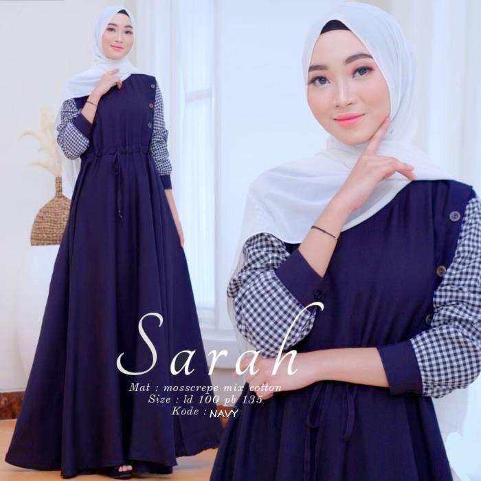 Baju Gamis Wanita Muslim Terbaru SARAH Dress cantik Murah kekinian NS 49 2