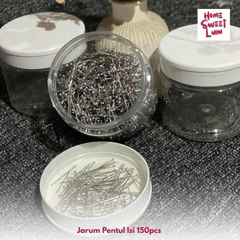 Jarum Pentul Silver ANTI KARAT Tajam - Isi 150 Pcs Pin Pentol Hijab Jilbab Kuat Tidak Merusak Kain