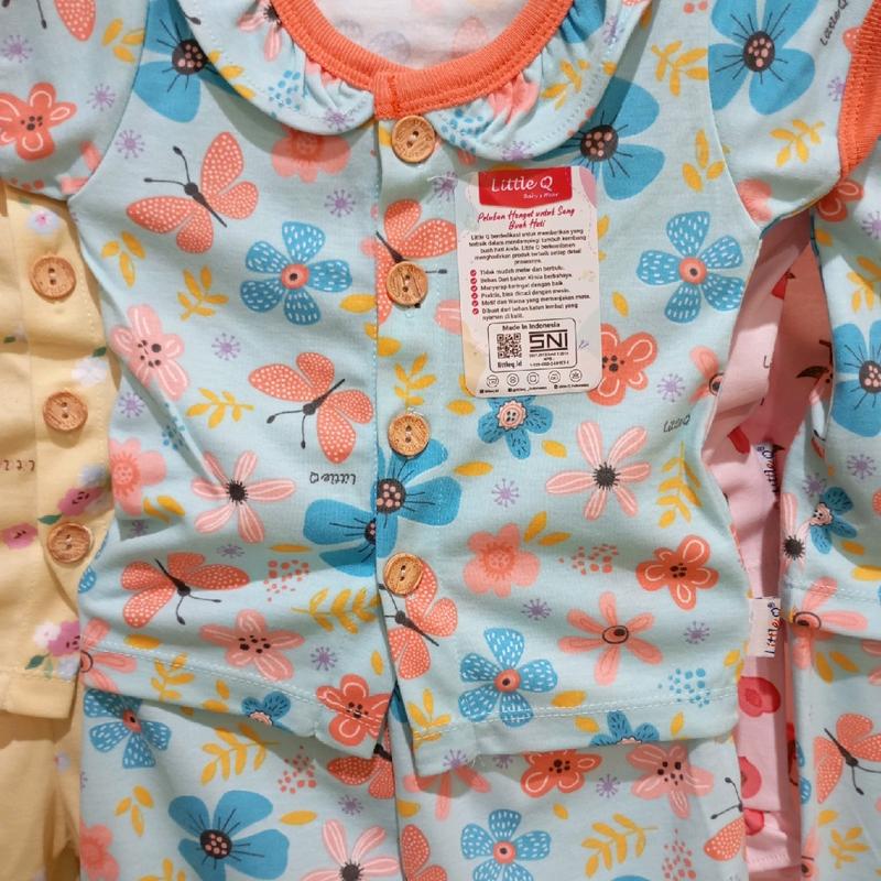 Little Q - BIS Rampel Baju Bayi Pendek Kancing Depan Celana Pendek 5