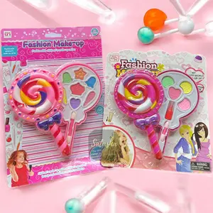 MAINAN ANAK PEREMPUAN KOSMETIK KECANTIKAN MAKE UP SET LIPSTIK EYE SHADOW Plastik Mika Lucu untuk Anak 3 Tahun Ke Atas