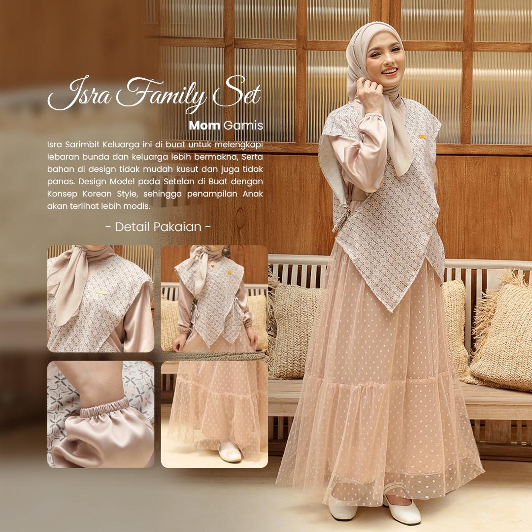 Marves Isra Sarimbit Lebaran Setelan Couple Keluarga Gamis Koko Baju Muslim Anak Perempuan Ayah Ibu Baju Raya 2026