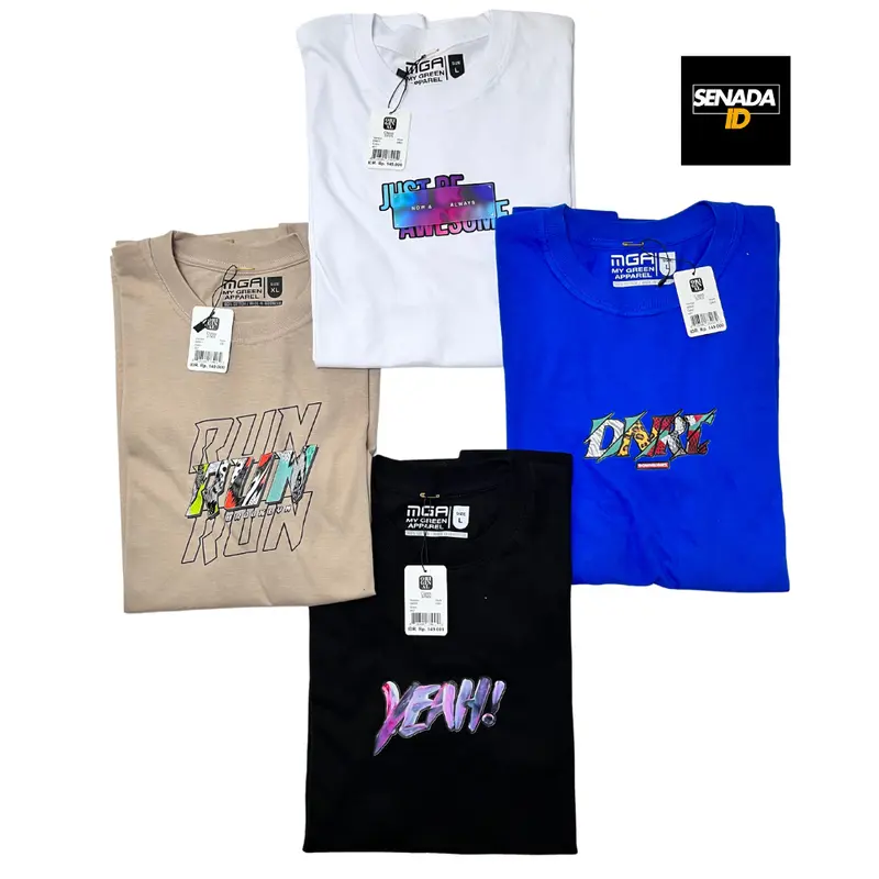 𝐒𝐄𝐍𝐀𝐃𝐀 𝐗 𝐌𝐆𝐀 𝐓-𝐒𝐡𝐢𝐫𝐭 - Kaos Pria Katun 24S Original 100% Baju Distro Model Mix Lengan Pendek Bahan Tebal & Adem Size (M L XL XXL) | Kaos Unisex Bisa Pilih Warna 0