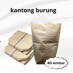 Kantong tempat bawa burung kertas semen bungkus burung isi 40 lembar