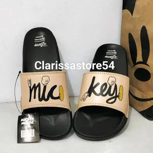 Sandal Selop Disney New Colour Mickey Mocca  Edition - Bahan Eva Phylon Empuk, Lentur dan Ringan Nyaman - Pria, Wanita