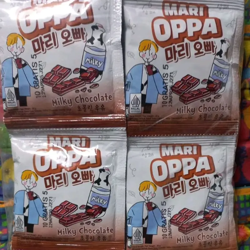 Mari oppa minuman susu rasa buah ala korea isi 3 renceng Bubuk  Chocolate Drink Banana Peach 3