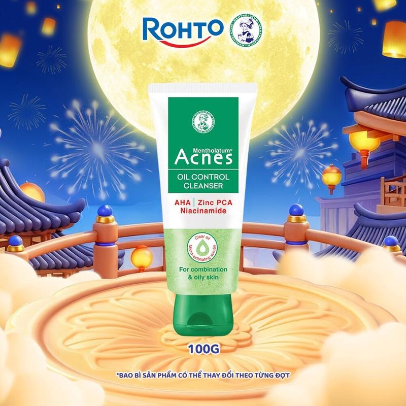 Sữa rửa mặt kiểm soát nhờn ngừa mụn dạng gel Acnes Oil Control Cleanser 100g