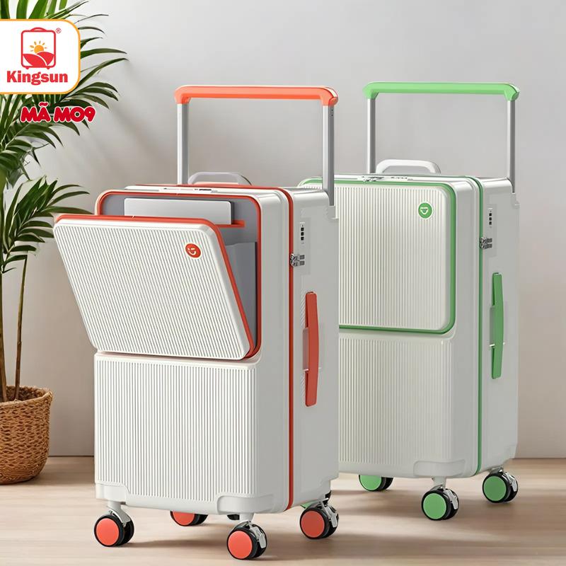 Vali Du Lịch Thanh Kéo Mở Rộng M09 Size 20/26 Có Ngăn Mở Phía Trước Chất Liệu…