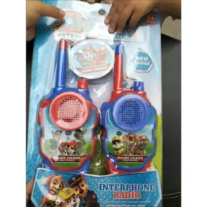 mini upgraded noiseless walkie talkie200 meter anti-interference  2 sets of children's cartoon parent-child toys, outdoor game