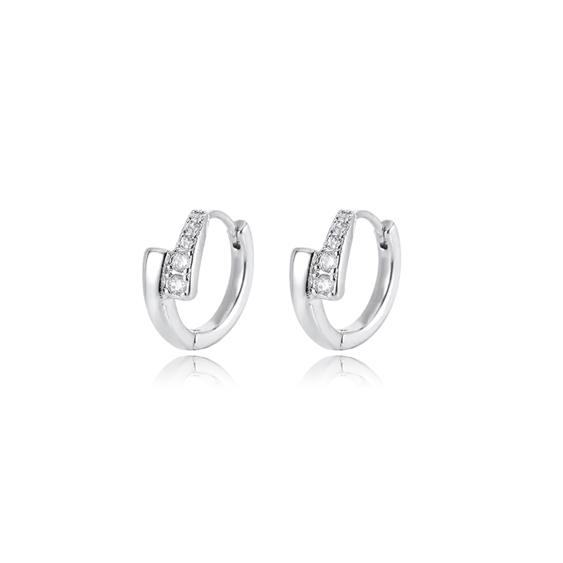 925 Sterling Silver Small Zircon Stud Earrings Suitable for Women Girls Daily Wear