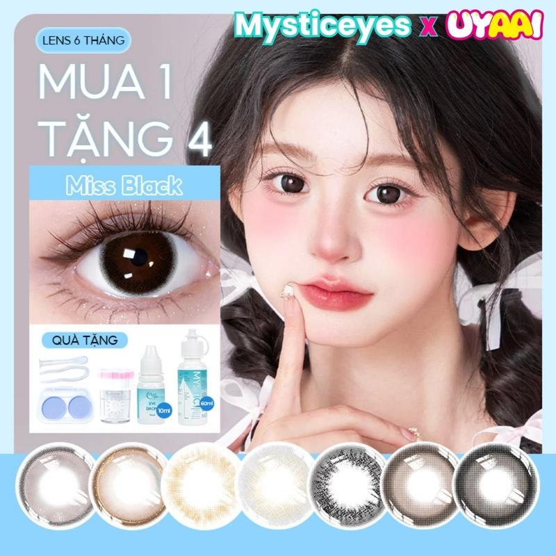   Mua 1 tặng 4  0-6 độ kính áp tròng đường kính 14-14.5mm miễn phí nước rửa lens  nước nhỏ mắt  máy rửa lens  hộp đựng Lens 