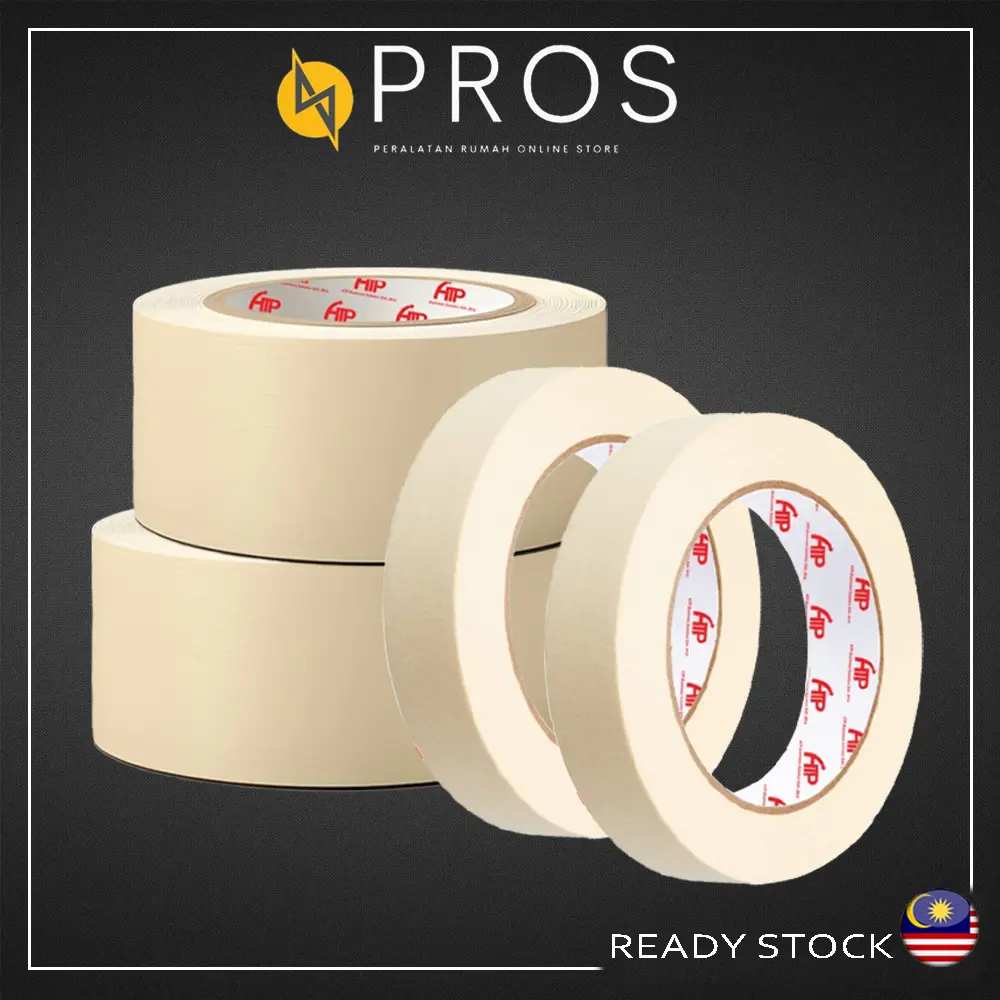 PROS White Colour Masking Tape Office Household Industries Manufacture (12mm/18mm/24mm/48mm) Hardware Home