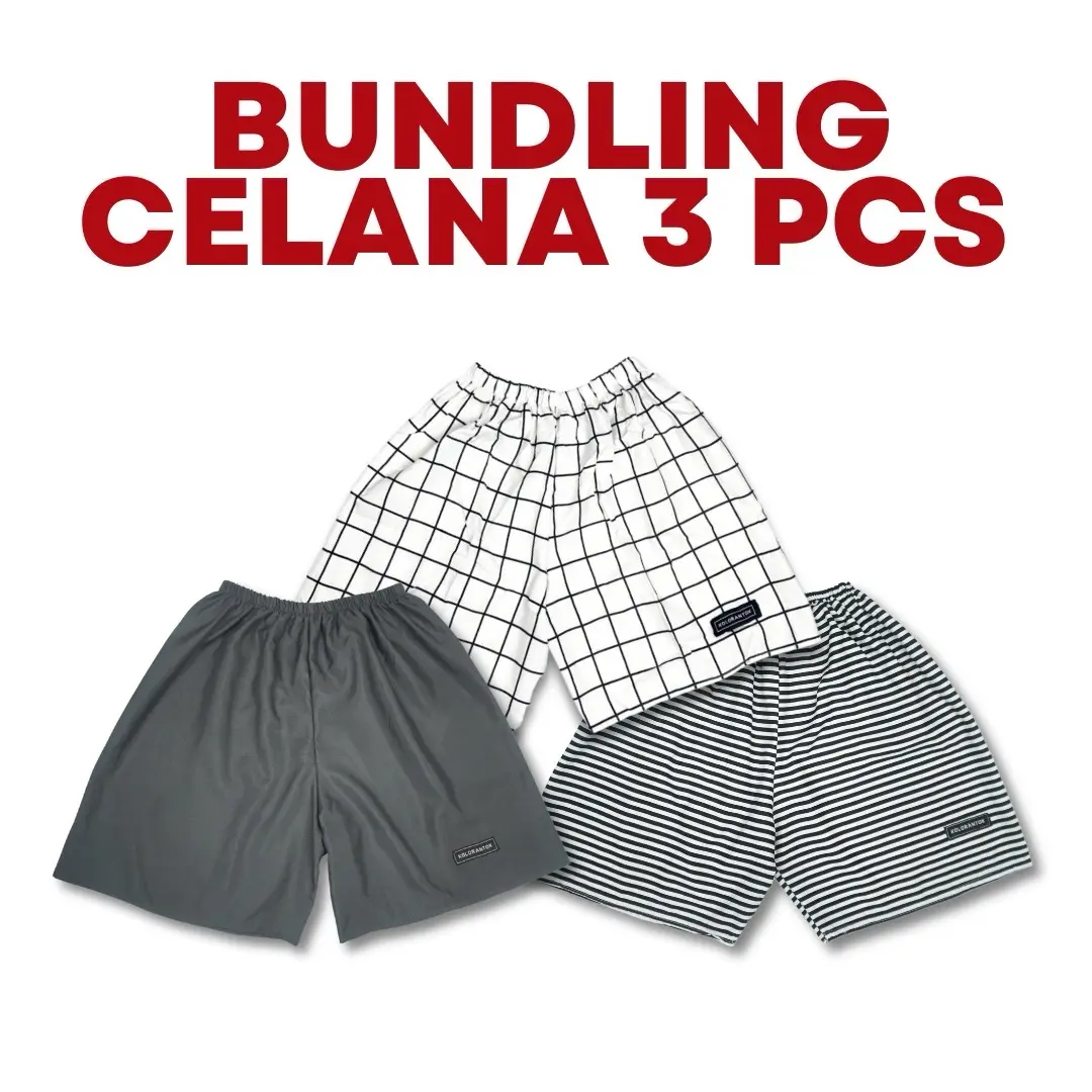 Kolorantok Paket isi 3 pcs Celana Pendek Motif Pria Wanita Dewasa Boxer Kolor Unisex Cewe Cowok