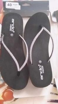 Product Review of Ando Sandal Wedges Jepit Wanita - Ando Nice Blink Hitam from M**v 1